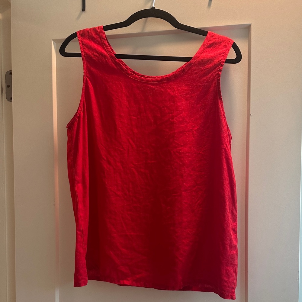 Flax Vibrant Red Tank Top size Small